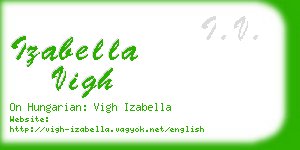 izabella vigh business card